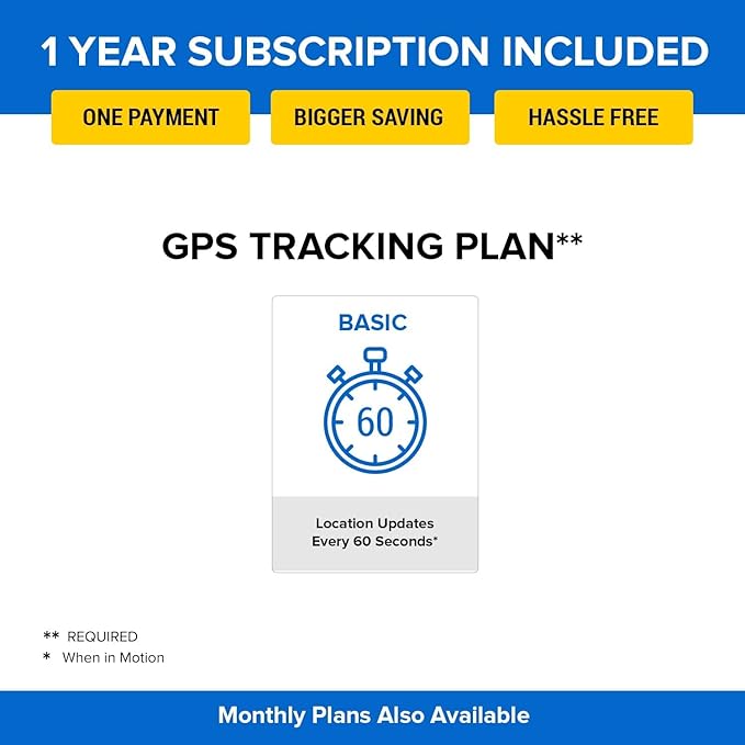 No Monthly Fee GPS Tracker - Family1st - 1 Year Subscription Included - Portable Discreet GPS Tracking Device, Compact GPS Tracker for Cars, Vehicles, Kids, Elderly, Teens