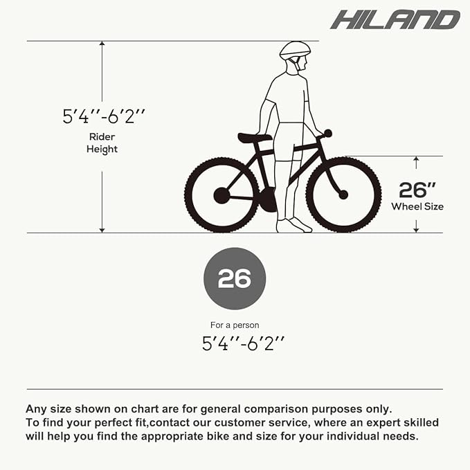 HILAND 26 Inch Womens Beach Cruiser Bike, Single Speed Commuter Bicycle with Rear Coaster Brake, Low Step-Through Frame, Comfortable Seat with Dual Springs, City Hybrid Bike for Women Men Adult