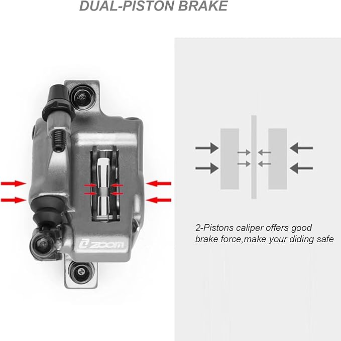 MTB Road XTECH HB-100 MTB Road Line Pulling Hydraulic Disc Brake Calipers Front & Rear Mountain Bike Disc Brake E-Bike Disc Brake Set