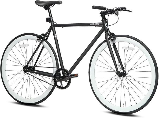 AVASTA Single-Speed Fixed Gear Urban Commuter Fixie Bike Flip Flop Hub Bicycle, Multiple Colors