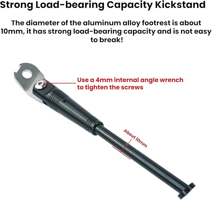Bicycle Kickstand Aluminum Adjustable Design for 14/16/20 Inch Size Range Bikes Side Mount Universal Bike Stand (16 Inch)