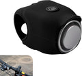 Electric Bike Horn, 120DB Loud Elasticity Silicone Bicycle Bell, Waterproof Bicycle Warning Horns with 6 Sound Options, Universal Handlebar Alarm for Adults Kids Bike/Scooter/Ebike (Black)