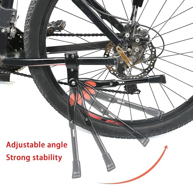 Bike Kickstand for Specialized Turbo Tero Turbo Vado Turbo Vado SL Venge Vita, Aluminum Adjustable Kickstand Foot Side Stand Suppor Rear Side Bicycle Stand with Non-Slip Rubber Foot,C