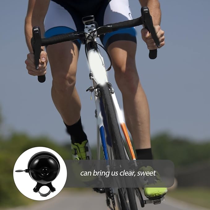 Milisten Vintage Bicycle Bell Double-Sided Loud Iron Ringing Bell Black Multi-Function Portable Cycling Accessory for Outdoor Riding