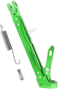 Universal Lengthened Adjustable Long Kickstand CNC Aluminum Alloy Motorcycle Long Kickstand Accessories Motor Modified Tripod Holder Kickstand Foot Side Support Stand Dit Pit Bike (Green)