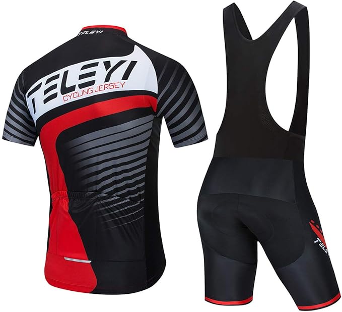 Men's Cycling Jersey Set, Summer Mountain Bike Clothing Short Sleeved Riding Jerseys
