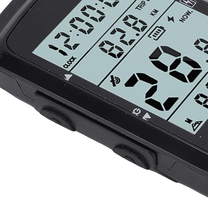 Focket GPS Bike Computer, 2.4in LCD Wireless Speedometer with Auto Satellite Time Calibration 1200mAh Battery Bike Odometer for Cycling Mountain Biking
