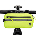 ROYALFAIR Waterproof Bike Handlebar Bag with Reflective Strips & Shoulder Strap, Bicycle Front Frame Storage Pouch for Mountain Road Cycling Commuting (Neo Green)