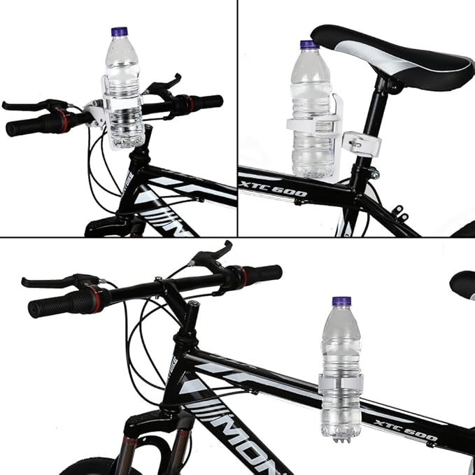 Accmor 2 Pack Bike Water Bottle Holders No Screws, Universal Bike Cup Holder, 360 Degree Rotatable Bike Water Bottle Cage, Water Bottle Holders for Kids Bike Adult Bike