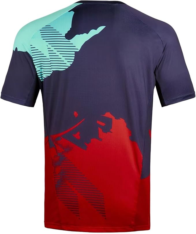 ROTTO Mens MTB Jersey Mountain Bike Cycling Shirt Short Sleeve for MTB BMX Downhill Wicking Quick Dry