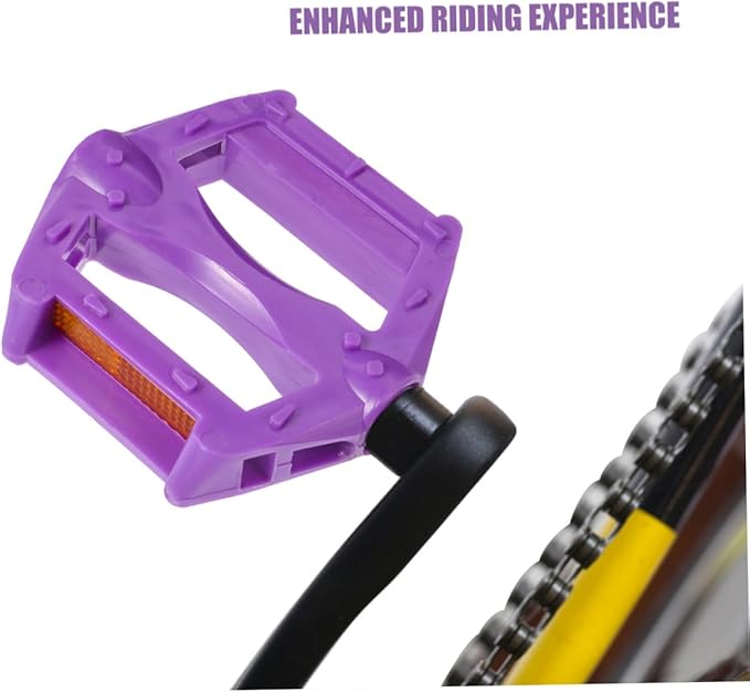 2pairs Flat Mountain Bike Pedals -Skid Outdoor Cycling Pedals for Youth and Adults Replacement Enhanced Grip for Rough Terrains