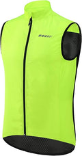 qualidyne Men's Windproof Cycling Vest – Lightweight Full-Zip Sleeveless Biking Jacket with Pockets for Cycling, Running