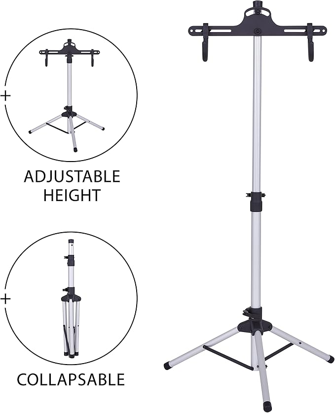 RaxGo Bike Storage Rack, Bicycle Stand for Garage & Apartments, Adjustable Height, Freestanding & Foldable Design, Fits Mountain, Road & Other Styles, for Indoor Use