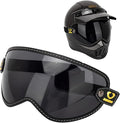 Retro Motorcycle Helmet Shield Bubble Visor, PC Goggles Lens Replacement For Off-Road Cruiser Motorcycle Helmet Bell Moto-3