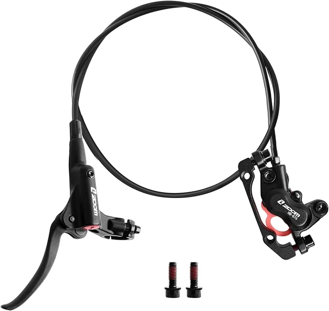 Z00M HB876 4-Pistons Hydraulic Disc Brake Set, MTB Hydraulic Brakes Left Front 850mm Mountain Bike Brakes Bicycle Disc Brake for eBike, Mountain Bike, Road Bike, Fat Bike