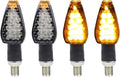4Pcs Smoked Universal LED Turn Signal Lights Motorcycle Front Rear Amber Blinkers Compatible with Harley Touring ADV Enduro Suzuki Yamaha