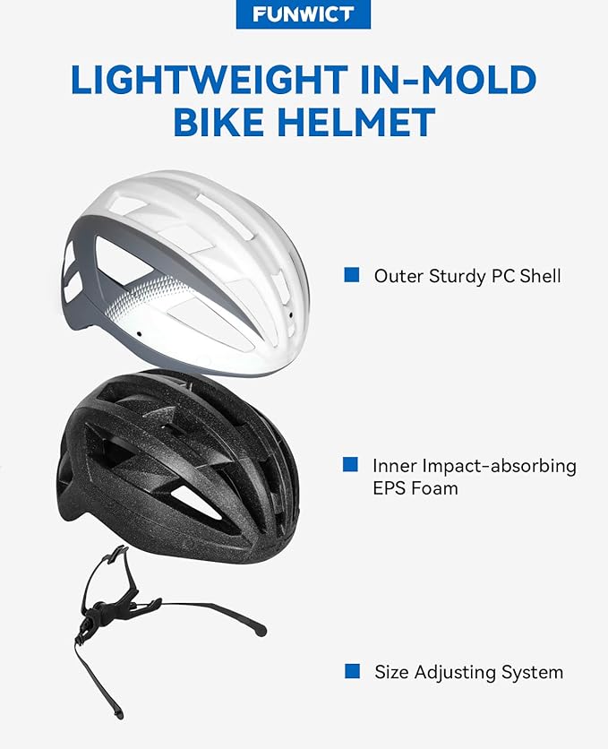 Adult Bike Helmet with Visor and Goggles for Men Women Mountain Road Bicycle Helmet Rechargeable Rear Light Cycling Helmet
