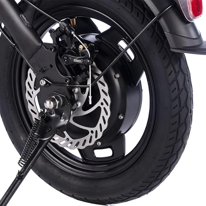 14-inch Folding Electric Bicycle, 330 Pound Load-bearing Capacity, 20 Mph, 18-28mile Range, 48V Lithium Battery, Front Headlight & Disc Brake, Alloy Steel Frame, City Commuting, Sturdy Structure,