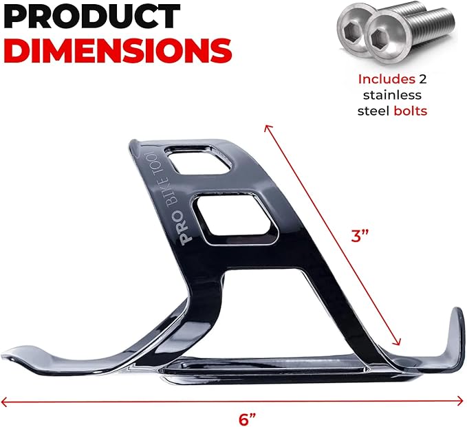 Bike Water Bottle Holder, Black or White Gloss, Secure Retention System, No Lost Bottles, Lightweight and Strong Bicycle Bottle Cage, Quick and Easy to Mount, Great for Road and Mountain Bikes