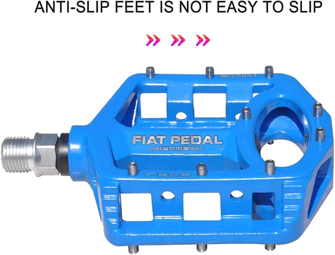 UPANBIKE Magnesium Alloy Bike Pedals 9/16'' Spindle Bearing High-Strength Non-Slip Large Flat Platform for Mountain Bike Road Bicycle