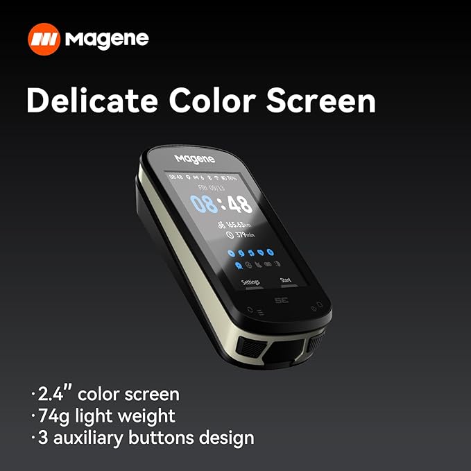 Magene C506SE Wireless GPS Bike Computer - 2.4" Color Screen, Route Navigation, Bluetooth & WiFi, Fast 5s Positioning, Supports 9 Cycling Devices
