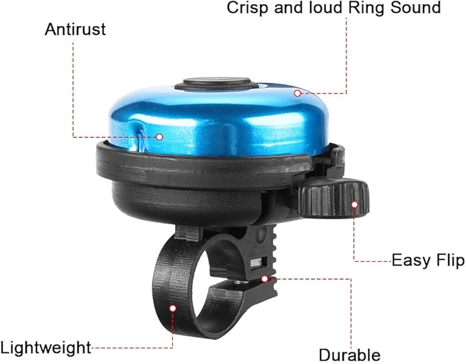 Accmor Classic Bike Bell, Aluminum Bicycle Bell, Loud Crisp Clear Sound Bicycle Bike Bell for Adults Kids