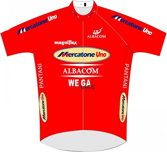 Marco Pantani Retro Team Mercatone Uno Cycling Jersey For Men, Summer Short Sleeve MTB Bike Clothing Bicycle Shirt