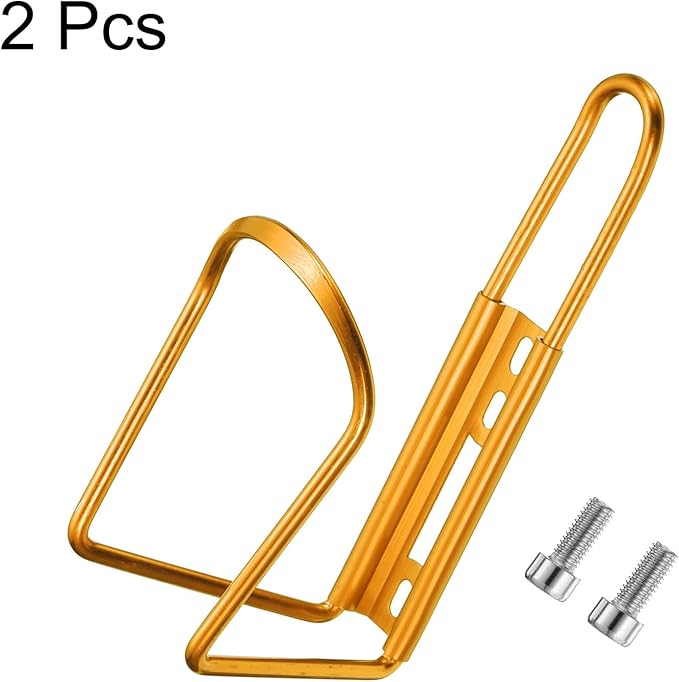 HARFINGTON Bicycle Water Bottle Cage Aluminum Basic Bike Universal Water Bottle Holder Mount with Screws for MTB Mountain Road Gravel