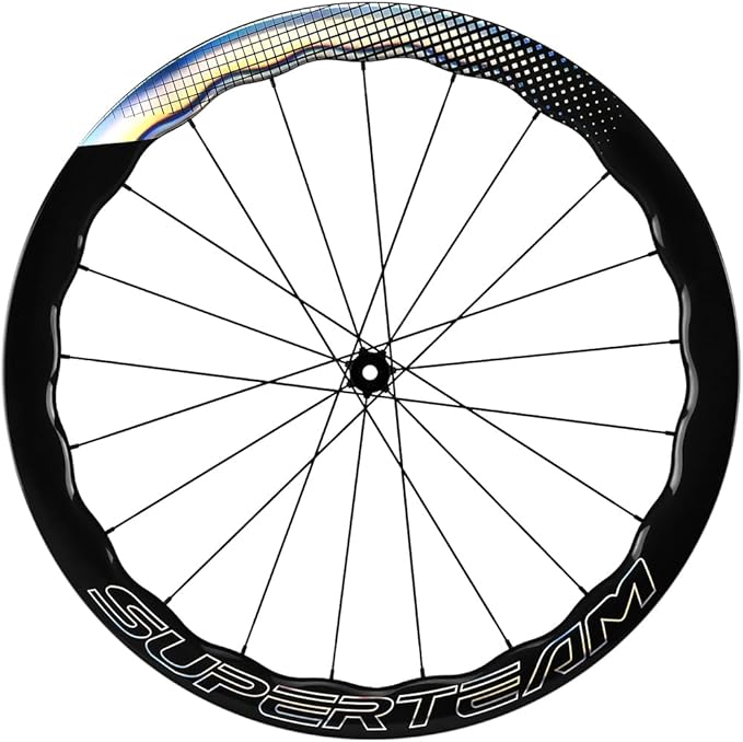 SUPERTEAM Carbon Fiber Tubeless Wheelset 700c Road Bike Disc Brake Wheel 50/28mm UD Glossy