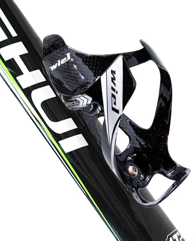 Wiel Full Carbon Fiber Bicycle Bike Light Drink Water Bottle Cage Holder