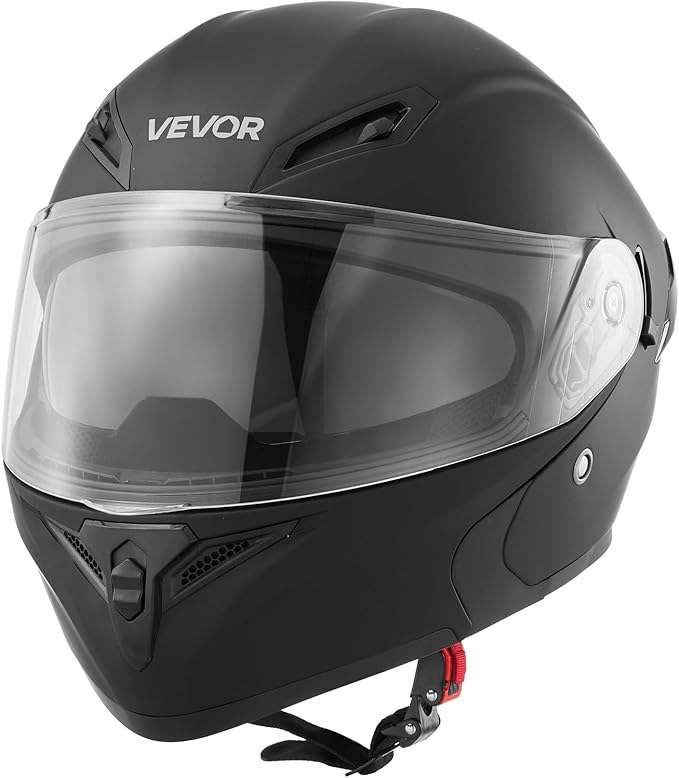 VEVOR Motorcycle Helmet DOT Approved, Adult Motocross Dirt Bike Helmet with Large Clear Visor, Comfortable Motorbike Racing Street with Detachable Liner for Men & Women