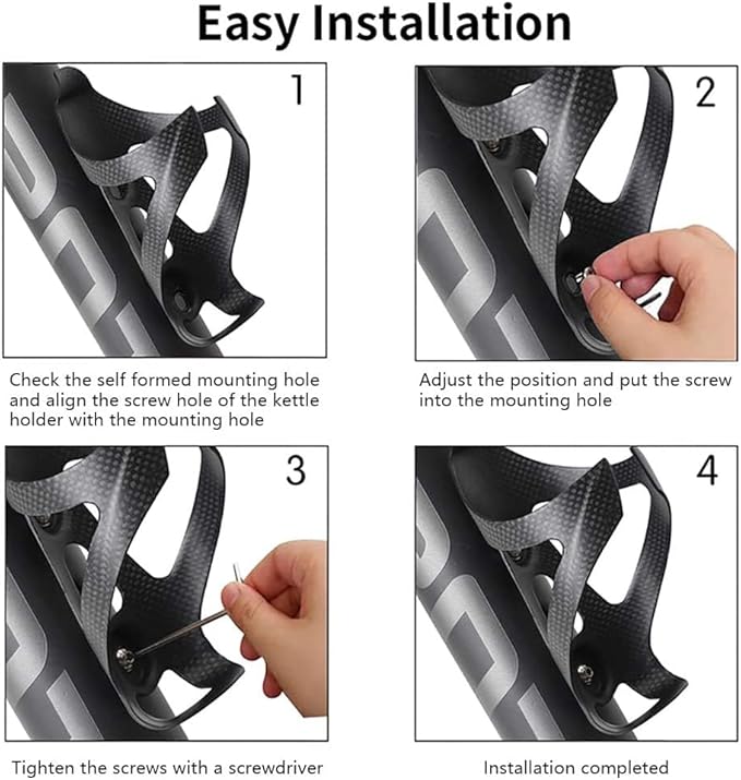 Full Carbon Fiber Bottle Cages Bicycle Water Bottle Cage Holder for Road Mountain Bike Water Bottle Cage Diameter 72-74mm