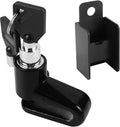 Motorcycle Disc Brake Lock, Anti-Theft Motorbike Security Wheel Disc Brake Lock with Two Keys, Safety Wheel Disk Locks for Scooter Mountain Road Bike Bicycle Powersports (Black with Bracket)