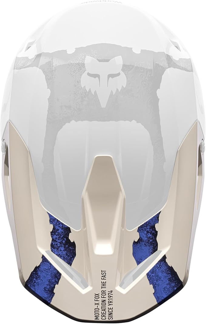 Fox Racing V1 Motocross Dirt Bike Helmet Visor, Chalk Awareness, Large