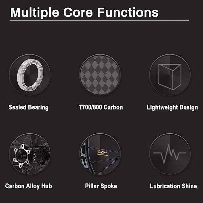 20in Carbon Fibre Folding Bike Wheelset, Quick Release BMX Bicycle Wheel Rim 24H 100/135mm, Marble Pattern Rims
