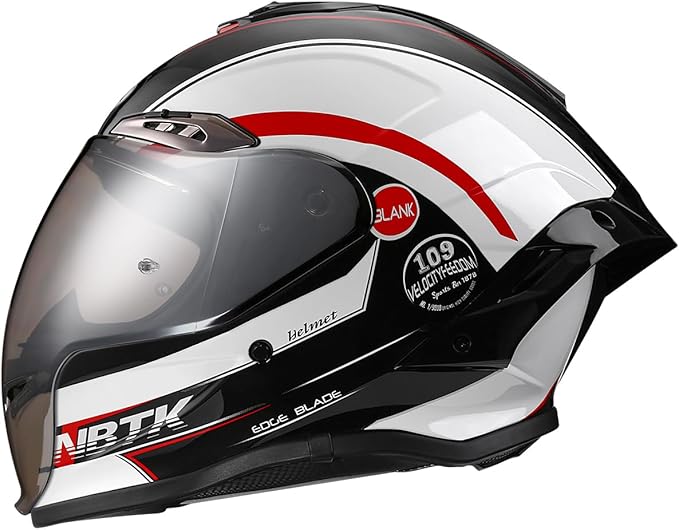 Full-face Helmet Biker Helmet ABS with EPS Cushion Liner Removable Washable 8 Air Vent Free Switch Long and Short Lens Replacement for Adult Unisex