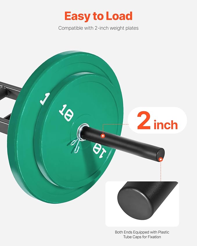 VEVOR Multi-Grip Barbell, 2-inch 3 Positions Swiss Bar, 550 LBS Capacity Heavy Duty Swiss Barbell Training Equipment, with 2 Collars and Knurled Grips, for Home Gym, Support Pressing, Lifting Curls