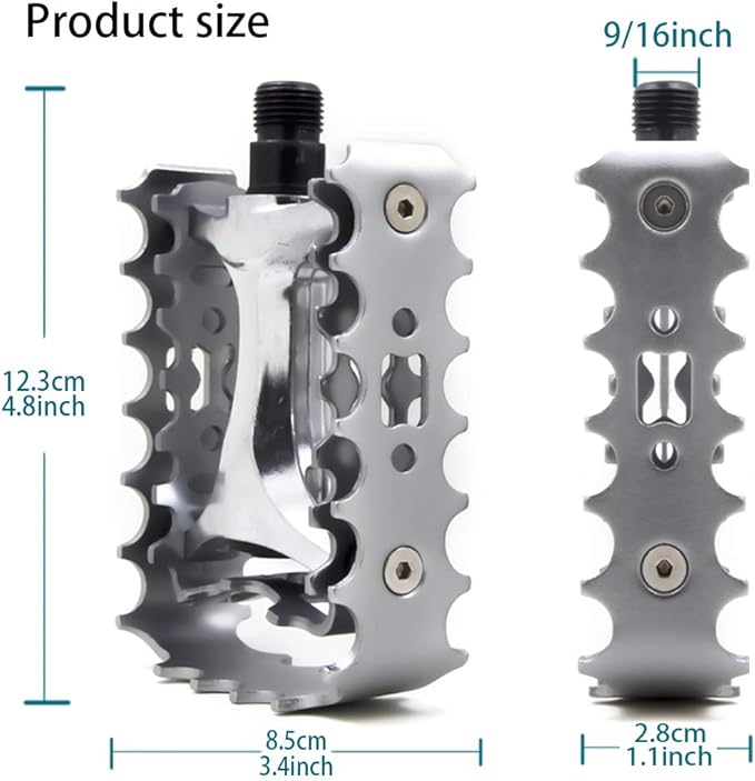 MTB Pedals Mountain Bike Pedals 9/16 Sealed Bearing,Aluminum Antiskid Durable Bicycle,Bike Platform Pedals Lightweight for BMX MTB