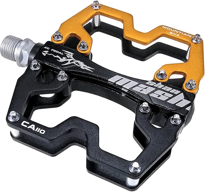 Mountain Bike MTB Pedals Parallel Bicycle Road Pedal 9/16 Inch Ultra-Light Flat Aluminum Alloy Sealed Bearing with Anti-Skid 1 Pair