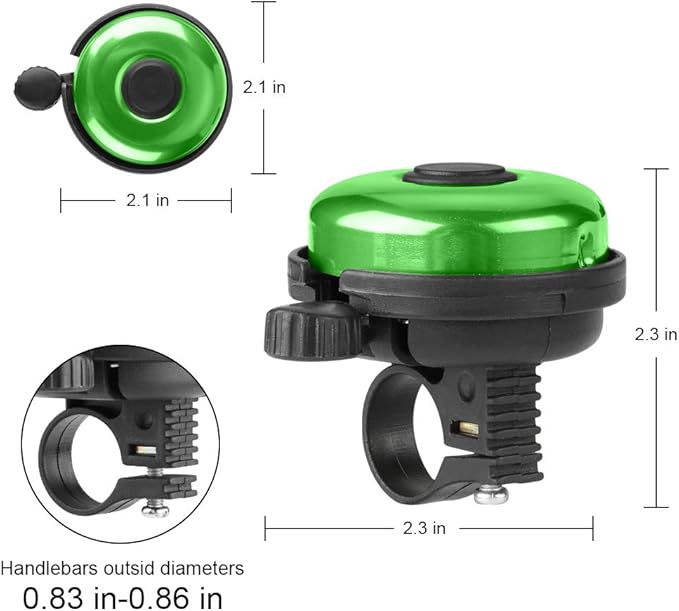 Accmor Classic Bike Bell, Aluminum Bicycle Bell, Loud Crisp Clear Sound Bicycle Bike Bell for Adults Kids