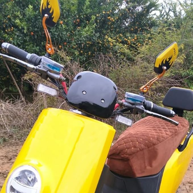 Bicycle Mirrors for Handlebars 2 Pack, Bike Mirrors for Electric Bike,Enhance Safety with Bicycle Mirrors Handlebar Mount,Ideal Bike Mirrors for Handlebars(Yellow)