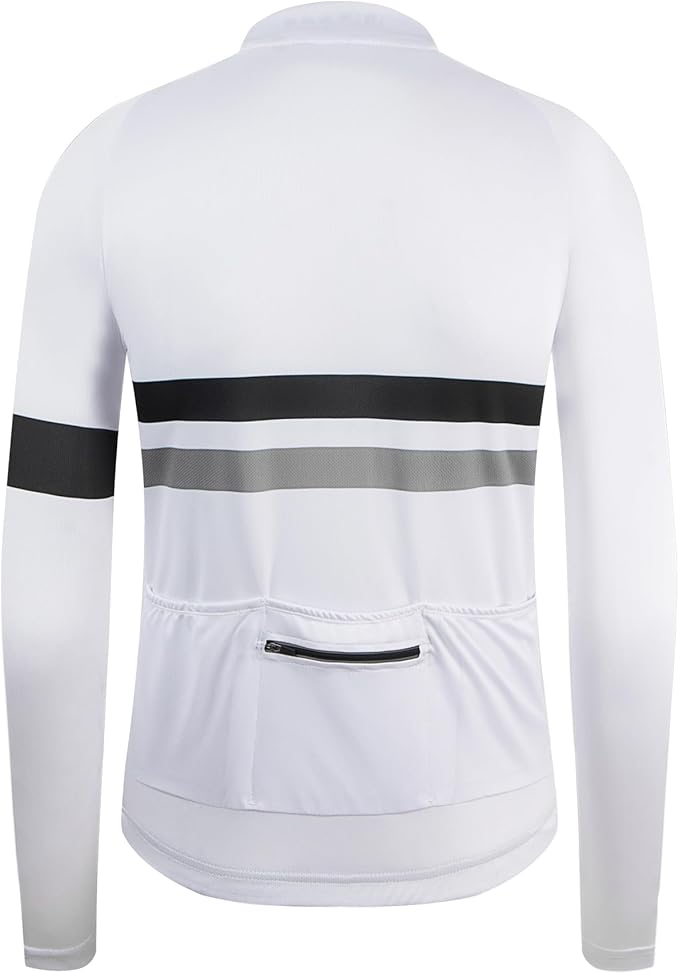 Coconut Ropamo CR Long Sleeve Cycling Jersey Mens, 3+1 Zipper Pockets Bicycle Tops Quick Dry Breathable Biking Shirt