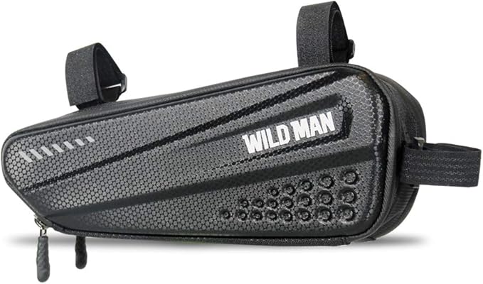 Bike Frame Bag, Waterproof Bicycle Bag Cycling Front Top Tube Pouch Pannier Bike Triangle Bag Front Saddle Frame Pouch for Outdoor MTB Road Mountain Bike Crossbar Storage Bags with Reflective Stripe