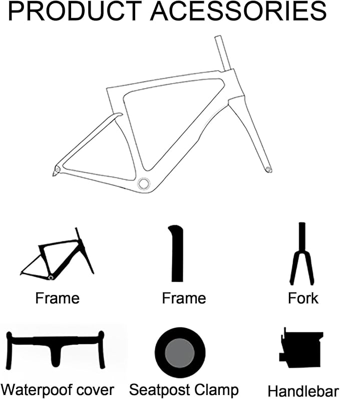 Carbon Fiber Track Frame 700C 49cm 52cm 54cm 56cm Fixed Gear Bike Frameset Road Bike Frameset Quick Release Frame F12x100mm R12x142mm QR Internal Routing(Black 2,49cm)