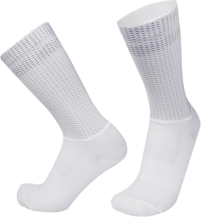 Aero Socks Cycling Men Women Mesh Fabric Breathable Sweat-Absorbing Silicone Non-Slip Cycling Aero Socks one size