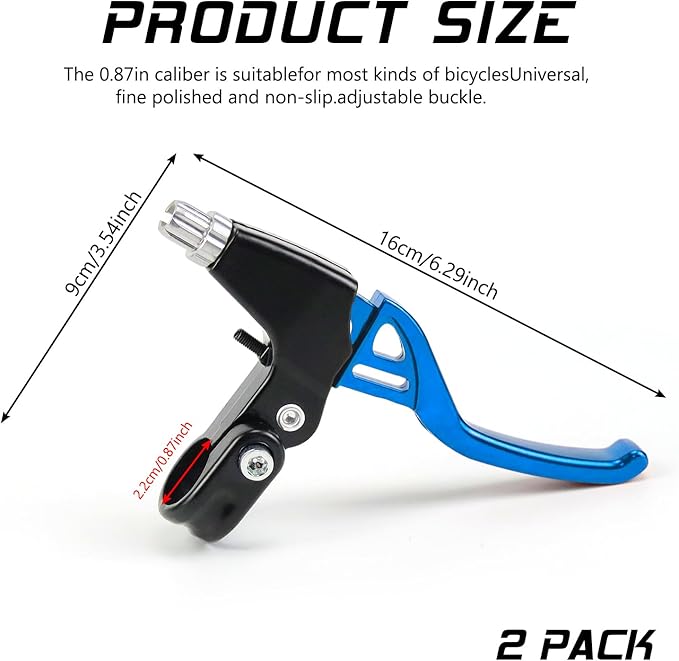 V-Type Bike Brake Set, Complete Universal Bike Front and Rear MTB Brake, Bicycle Brakes, Inner and Outer Cables, Include Brakes Lever Calipers Multi-Tool Wrenches