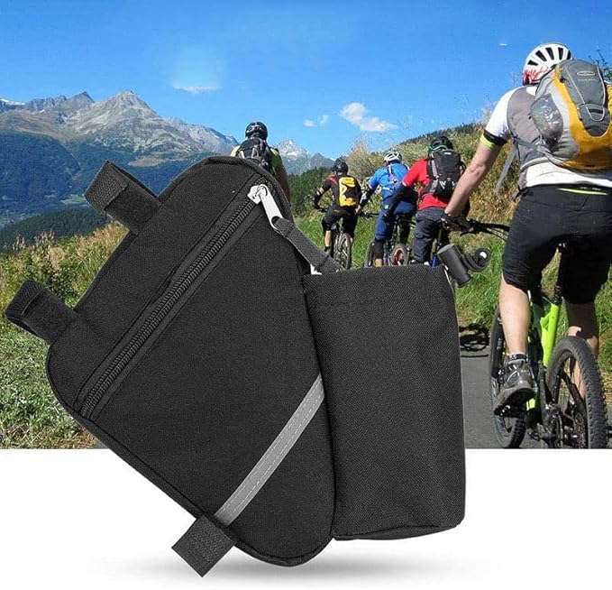 Bike Triangle Frame Bag Bicycle Cycling Storage Triangle Top Tube Front Pouch Saddle Bag for Road and Mountain Bikes