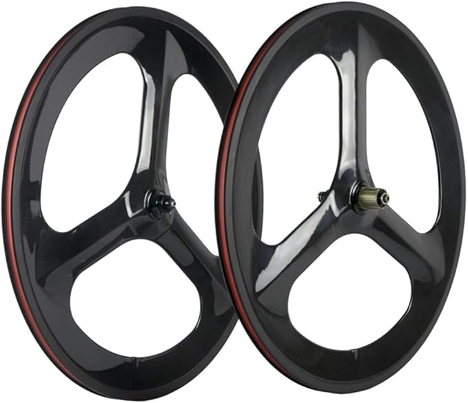 Superteam 70mm Road Bike 3 Spoke Wheelset Tri-Spoke Wheel Clincher 700c