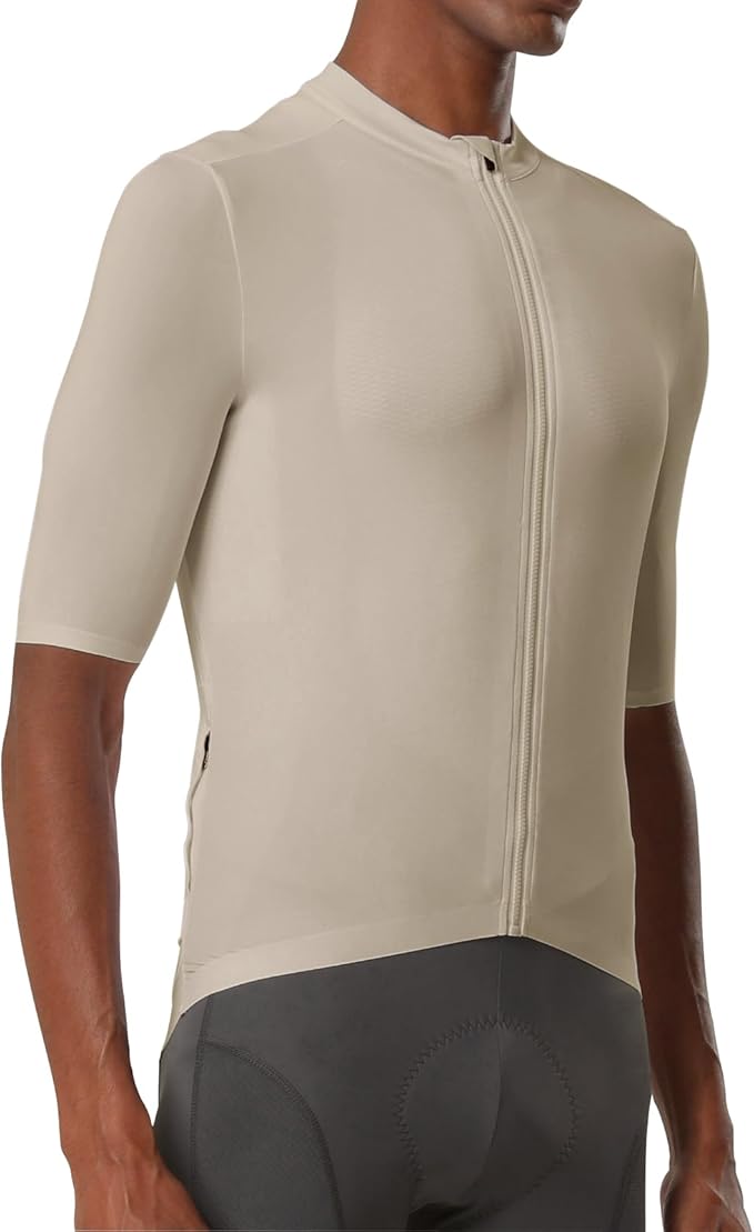 YKYWBIKE Cycling Jersey Men Aero Race Fit, Road Bike Jersey Short Sleeved Moisture Wicking, Breathable,Zip Pocket,UPF50＋