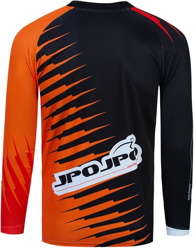 Men's Mountain Bike Jersey Long Sleeve MTB Off-Road Motocross Jersey Quick Dry Downhill&Motocross Shirts